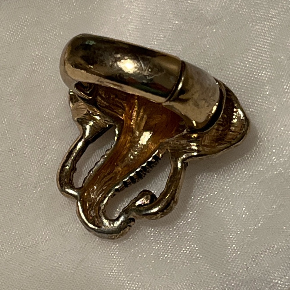 Bronzetone Elephant Head Stretch Ring—OSFM - Picture 3 of 5